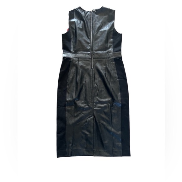 Spanx Leather Like Combo Fitted Sheath Dress - Picture 10 of 14